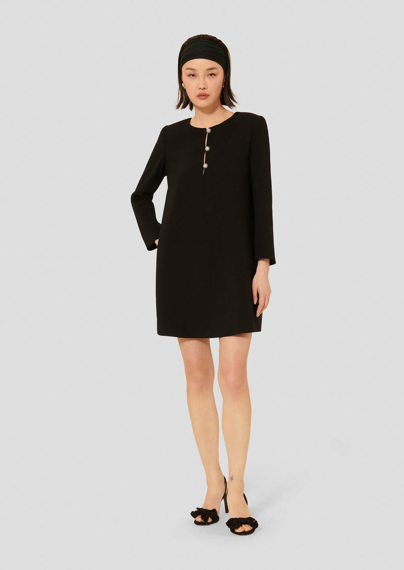 tara jarmon cocktail dress Romane dress green duchess satin
