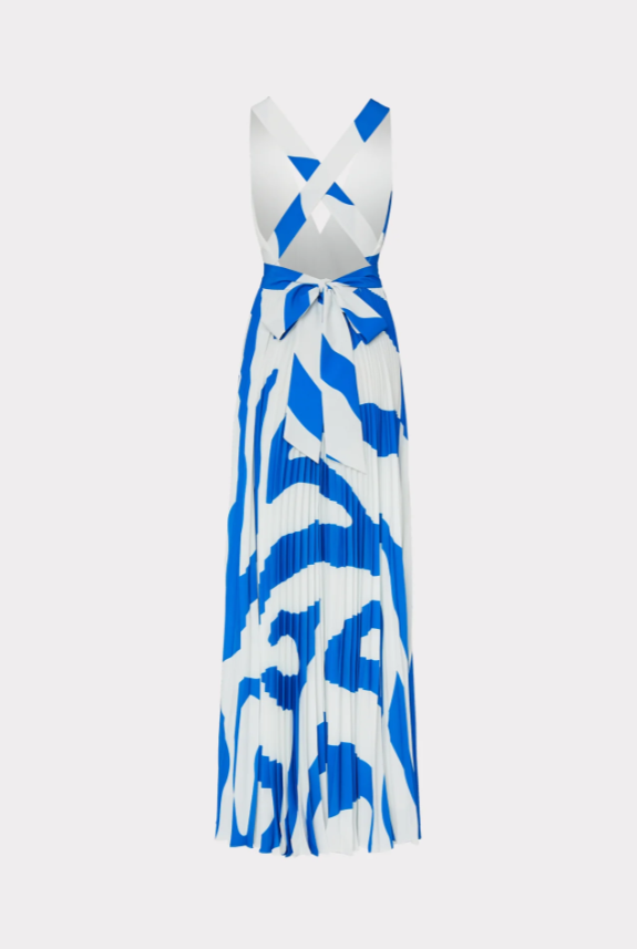 Milly Orina Print Pleated Dress