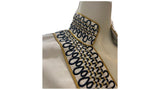 Sistership navy, gold & white tunic dress