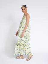 SMF Halter neckline dress with embroidery