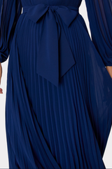 MILLY Nadie Pleated Maxi Dress
