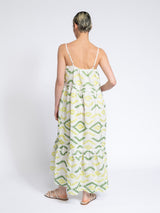 SMF Halter neckline dress with embroidery