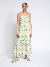 SMF Halter neckline dress with embroidery