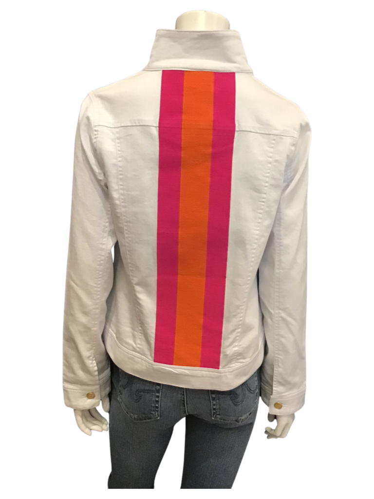 Denim Jacket with Embroidered Stripe DEN100STRP