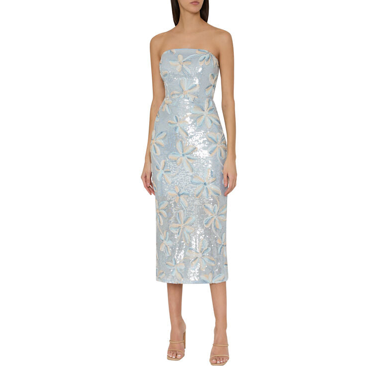 sachin and babi light blue dress Spaghetti Strap Tea Length White Prom Dress Homecoming Dress
