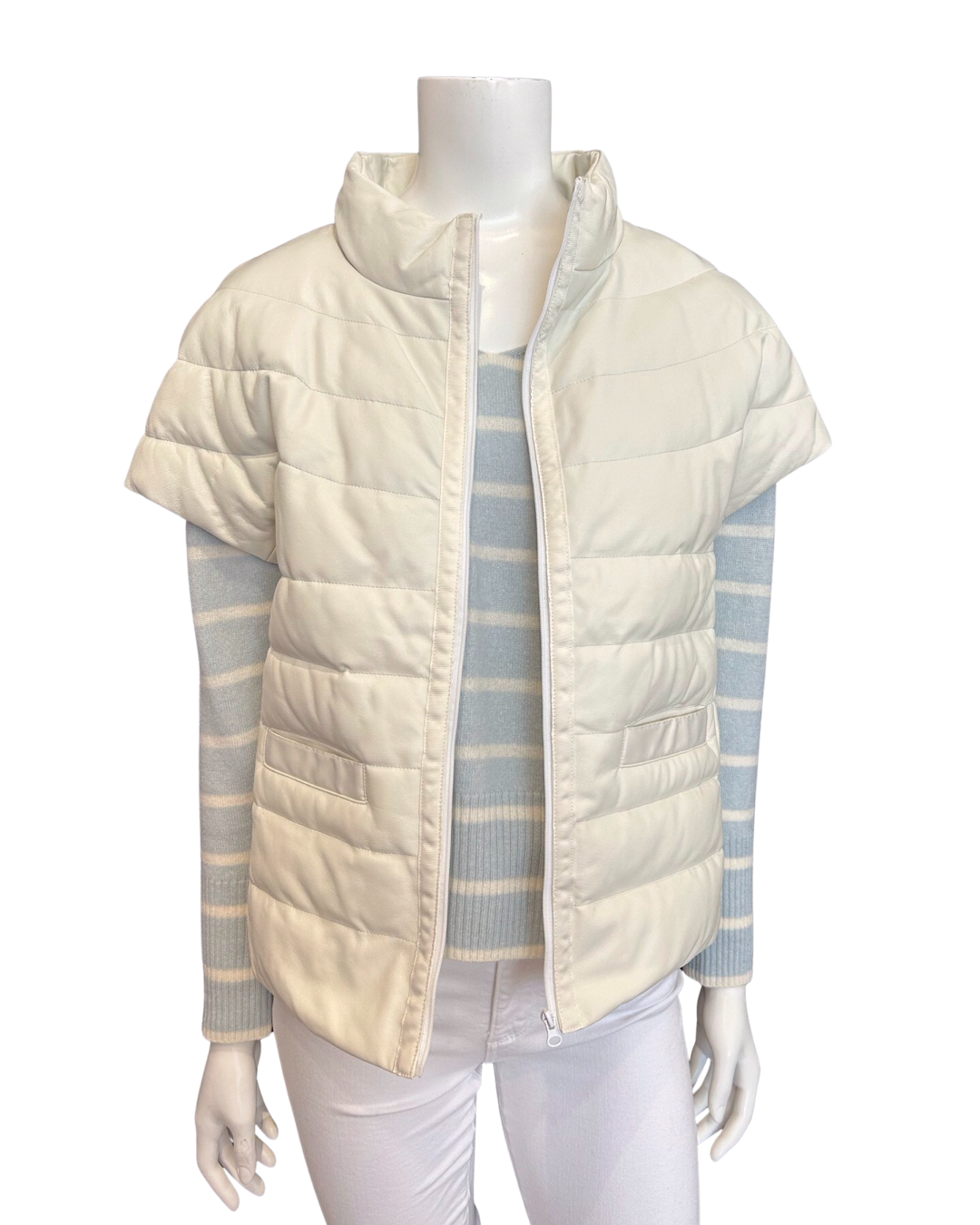 Palm Beach Puffer in Leather – Cortland Park Cashmere