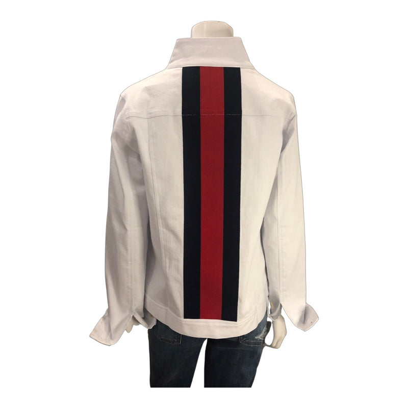 Denim Jacket with Embroidered Stripe DEN100STRP