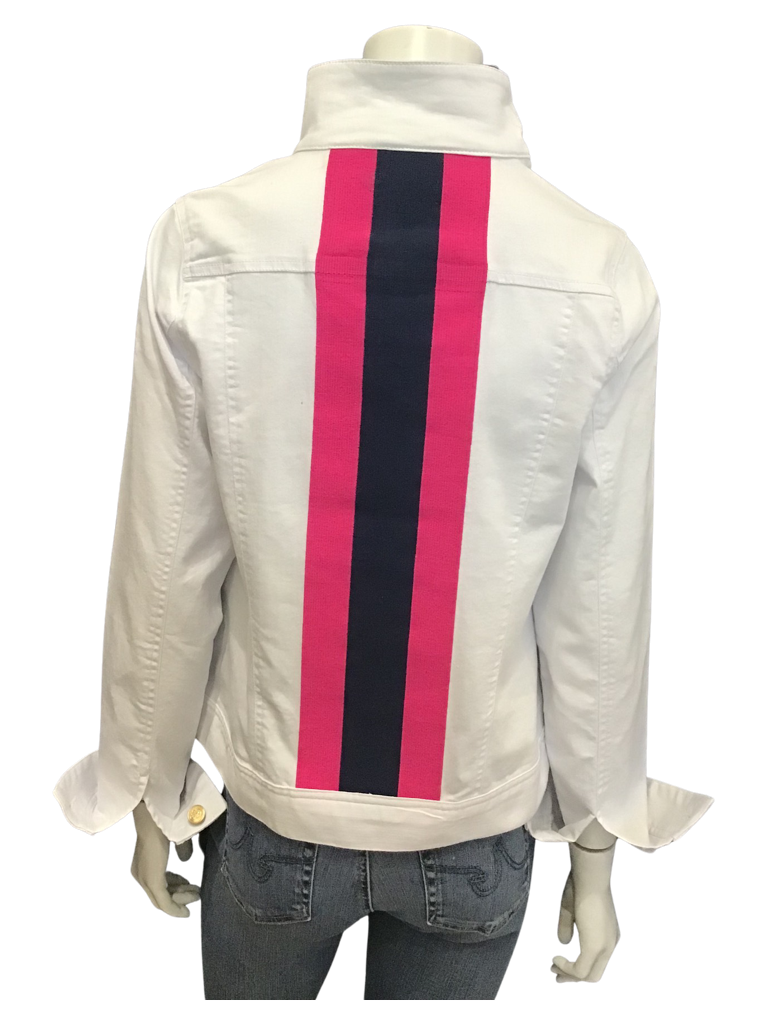 Denim Jacket with Embroidered Stripe DEN100STRP