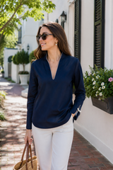 Sistership Navy White Lined Tunic
