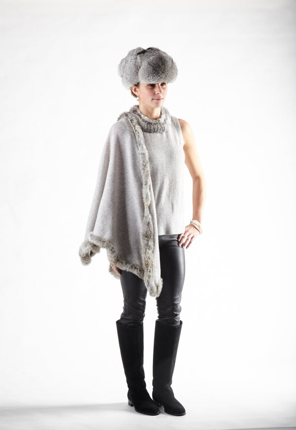 Ruffle Wrap w/ Fur